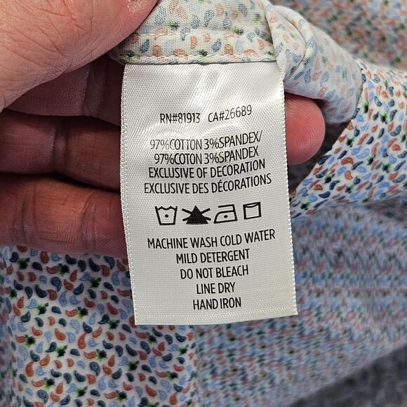 Robert Graham Shirt Mens XL Modern American Tailored Fit Long Sleeves Button Up - Picture 7 of 10